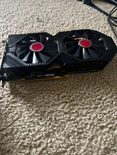 XFX AMD Radeon 580 8GB GDDR5 Dual Fan PCIe x16 HDMI DP DVI DirectX picture