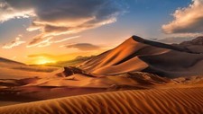Landscape desert sky clouds sunset Custom Gaming Mat Desk picture