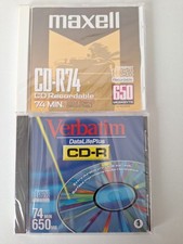 Maxwell (2) CD-R74 Recordable CD Compact (2) Disc, 74 Min 650 MB  Verbatim CD-74 picture