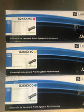Genuine Lexmark SET OF THREE EXTRA HIGH YIELD COLORS 82K6XC0 + 82K6XY0 + 82K6XM0 picture