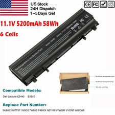 LOT Replace Battery For Dell Latitude E5440 E5540 N5YH9 58Wh 6Cell Y6KM7 VV0NF picture