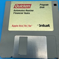1987 Quicken Apple IIGS Program A disk VTG Floopy Disk Untested picture