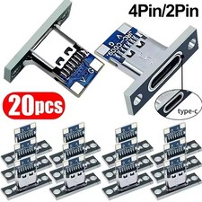 USB 3.1 Type C Socket with Screw Fixing Plate Type-C USB Jack 3.1 Type-C 4Pin 2P picture