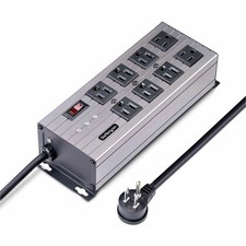 StarTech 8-Outlet Industrial Power Strip 125V/15A w/Surge Protection, 12ft Cord picture