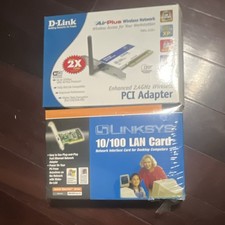D-Link DWL-520+ Wireless PCI & Linksys LNE100TX ver. 5.1 LAN PCI Card picture