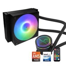 Dracaena.io 120mm AIO CPU Cooler - ARGB Remote Control, Quiet PWM ARGB Fan, H... picture