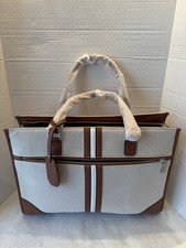 CLUCI Canvas Faux Leather Briefcase 15.6