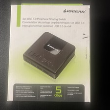 IOGEAR 4x4 USB 3.0 Peripheral Sharing Switch - Cables & Remote Included - GUS434 picture