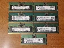 LOT OF 7 DDR5 8GB PC5-5600B 1Rx16 SODIMM Memory Modules Micron/Sk Hynix picture