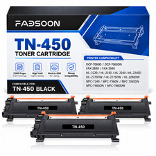 TN450 3PK BK High Yield Compatible Laser Toner Cartridge for HL-2270DW MFC-7360N picture