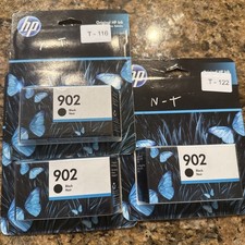 3 x Genuine HP 902 Black Ink Cartridge T6L98AN OEM NEW SEALED picture