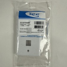 FACEPLATE FLAT 1-GANG 2-PORT WHITE IC107F02WH UPC 633758004800 (B2)  picture
