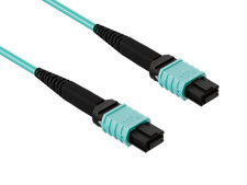 15m OM4 MPO TO MPO 12 Fibers Corning Fiber Trunk Cable Type A Multimode 50/12... picture