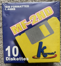 K Hypermedia MF-2HD 10 Diskettes IBM Formatted 1.44MB New Sealed picture