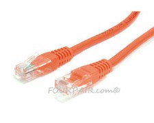 1ft CAT5e Ethernet Network LAN Router Patch Cable Cord Wire 350 MHz RJ45 Orange picture