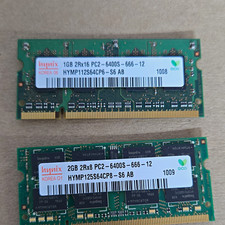 Hynix 3GB Kit (2x1GB,2GB) DDR2 SO-DIMM PC2-6400S RAM HYMP112/125 picture