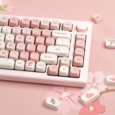 XVX MOA Sakura Pink PBT Keycap Set 143-Key Dye-Sub Gaming Mechanical Keyboard picture