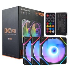 darkFlash 3-Pack 120mm PC Case Fans with Controller Hub & Remote, PWM ARGB picture