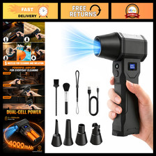 High-Power Cordless Air Duster 130,000 RPM, 4-Speed Rechargeable Blower, LED Lig picture