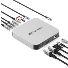 EZQuest X40214 USB C Hub 12 in 1, 2 HDMI 4K, VGA, Ethernet, USB-A, SD picture