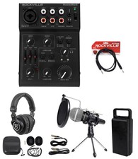 Rockville 1-Person Podcast Podcasting Recording Kit w/Mic+Stand+Headphones picture