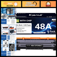 High Yield Black Toner Cartridge 48A - Compatible, 1-Pack for Laser Printers picture