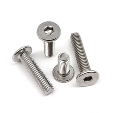 304 Stainless Steel Ultra Thin Flat Head Allen Screws M1.6-M8 5-50PCS Set picture