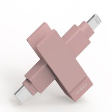 iXflash MFi 128GB Lightning USB-C for iPhone iPad Flash Drive Memory Stick Pink picture