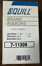 Quill 7-11309 Universal Black/Red Nylon Calculator Ribbon New In Plastic picture