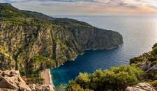 Landscape sea beach ocean view turkey butterfly valley Custom Gaming Mat Desk picture