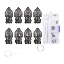 Creality 8pcs 3D Printer Hardened Steel MK8 Nozzles, Upgraded Tungsten Metal Ext picture