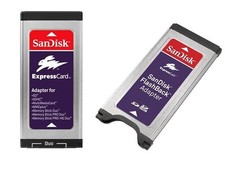 2x SanDisk ExpressCard Reader/Writer SD SDHC MS Memory Stick Duo MacBook Pro/PC picture