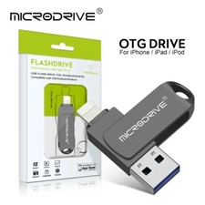 OTG Flash Drive USB3.0 for iPhone with 2 in 1 USB to lightning & usb 3.0 picture