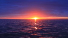 Landscape water sunset clouds purple sky horizon nature Custom Gaming Mat Desk picture