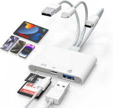 Universal SD Card Reader for Iphone/Mac - Upgraded Typec(Data)+Lightning+Usb Thr picture