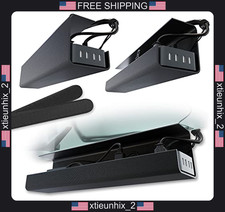 Scanfield Under Desk Cable Management Tray 17-Inch No-Screw 2-Pack Black picture