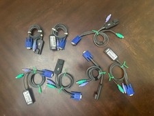 QTY: 7 - HP 396632-001 286597-001 KVM Interface Console Cable Cat 5 RJ45 to VGA picture