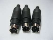 50 pcs Mini 5 Pin DIN Plug Male Connector with Plastic Handle New picture