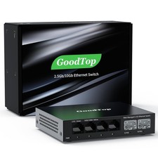 GoodTop 6 Port 2.5Gb Web Managed Switch,4 x 2.5GbE Ports,2 x 10G Black  picture