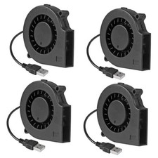 4Pcs 75mm USB Fan 75mm x 15mm Cooling Turbo Blower Fan 5V 7515 USB 4pcs 2.95in picture