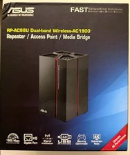 ASUS RP-AC68U AC1900 Dual-Band Wi-Fi Repeater 2.4/5GHz Black picture