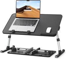SAIJI Height & Angle Adjustable Laptop Stand for Bed, 20.5 x 11.8 In, Black  picture