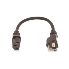 1ft Universal Power Cord NEMA 5-15P to IEC320C13 18 AWG - Black picture