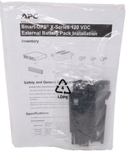 APC ORIGINAL MANUAL FOR X-SERIES 120 EXT BATT PACK SMX120RMBP2U W/BRACKETS - NEW picture