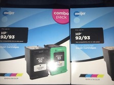 New 2 Sealed HP 92/93 Meijer Remanufactured Inkjet Cartridges Combo Packs picture