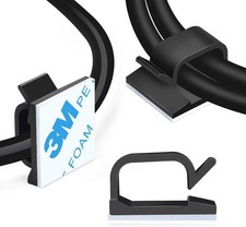 120 PCS Adhesive Cable Wire Clips Black, Outdoor Christmas Light Clips, Cable Ma picture