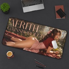 Aerith Mouse Pad, Final Fantasy VII XXL Gaming Desk Mat, Floral Pad picture