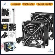 2-Pack 6025 EC Brushless Cooling Fan - 110V/115V/120V/220V/240V Axial Fan, 60mm picture