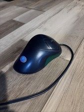 Retro Logitech Mouse Man Wheel- TESTED+WORKING - Navy, And Green picture