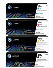 HP 414X High Yield Toner Full Set BK W2020X /C/M/Y - Genuine - Same Day Shipping picture